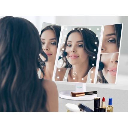 Beper - Specchio da trucco con retroilluminazione a LED 4xAAA/5V