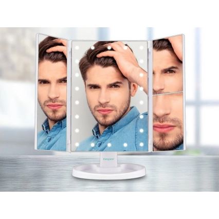 Beper - Specchio da trucco con retroilluminazione a LED 4xAAA/5V