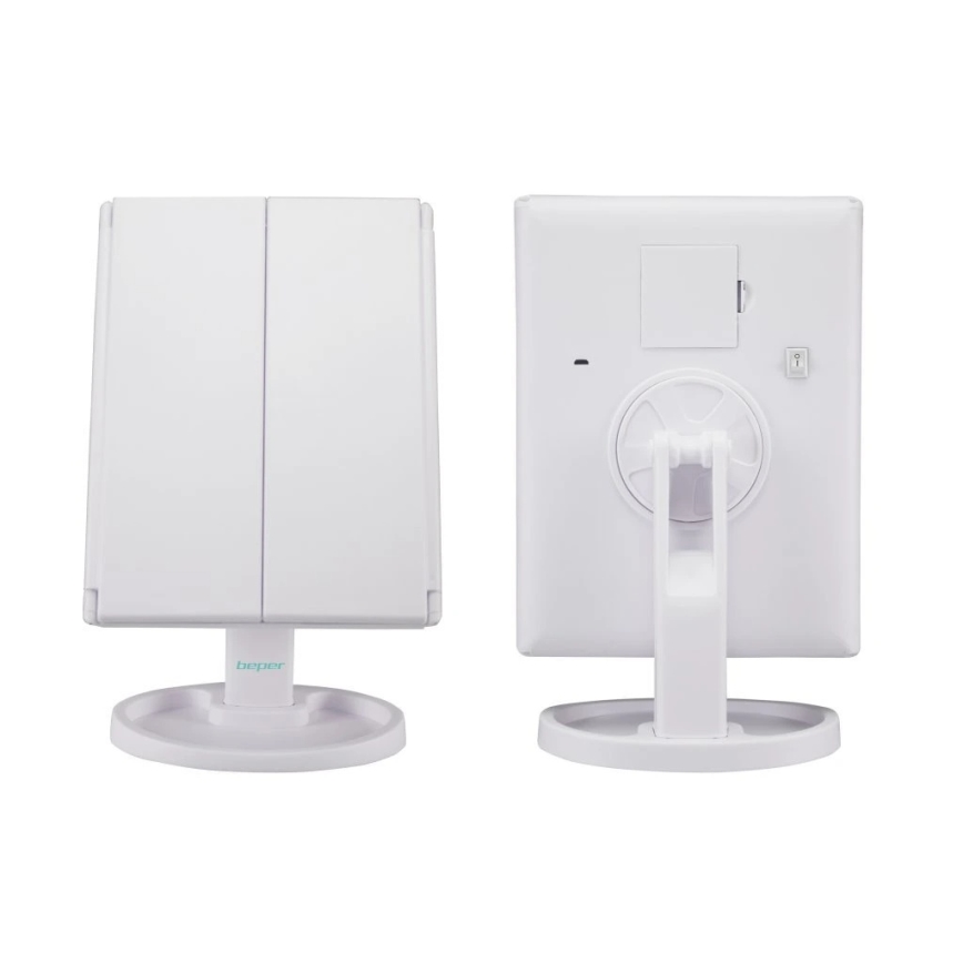 Beper - Specchio da trucco con retroilluminazione a LED 4xAAA/5V