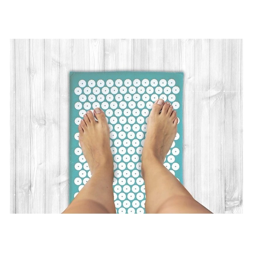 Beper - Tappetino e cuscino per agopressione, colore menta