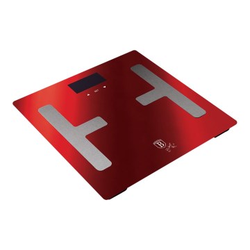 BerlingerHaus - Bilancia personale con display LCD 2xAAA rosso/cromato opaco