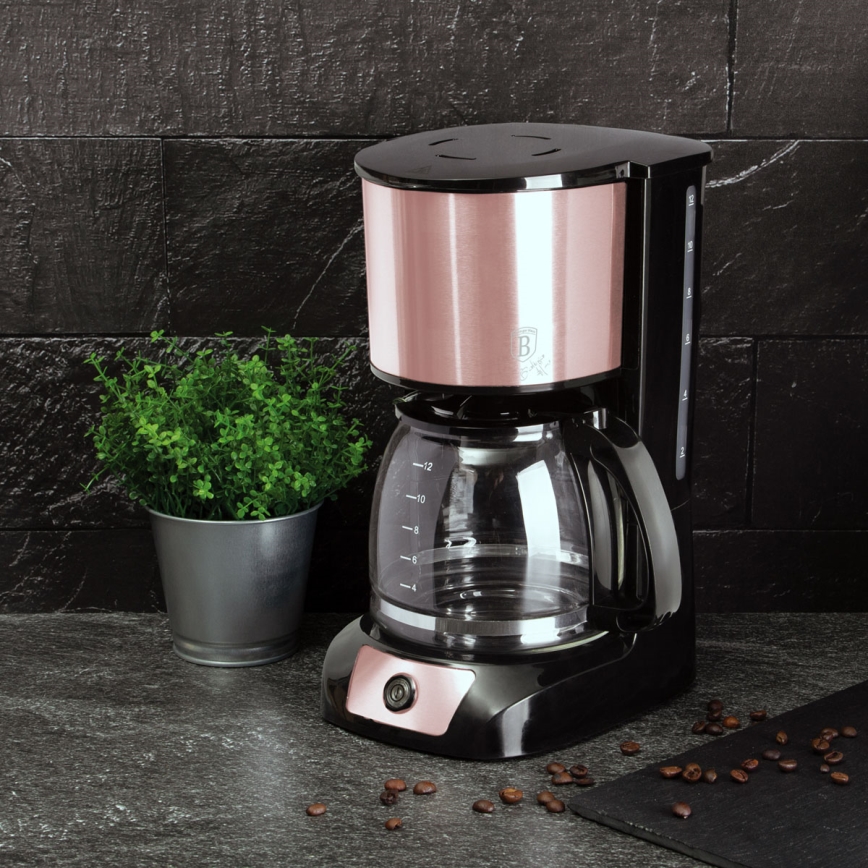 BerlingerHaus- Caffettiera a goccia 1,5l con mantenimento della temperatura 800W/230V rosegold
