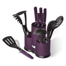 BerlingerHaus - Set coltelli e utensili da cucina in acciaio inox 12 pezzi viola/nero