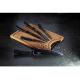 BerlingerHaus - Set coltelli in acciaio inox 6 pezzi neri con tagliere in bambù