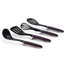 BerlingerHaus - Set di utensili da cucina 4 pezzi viola/nero