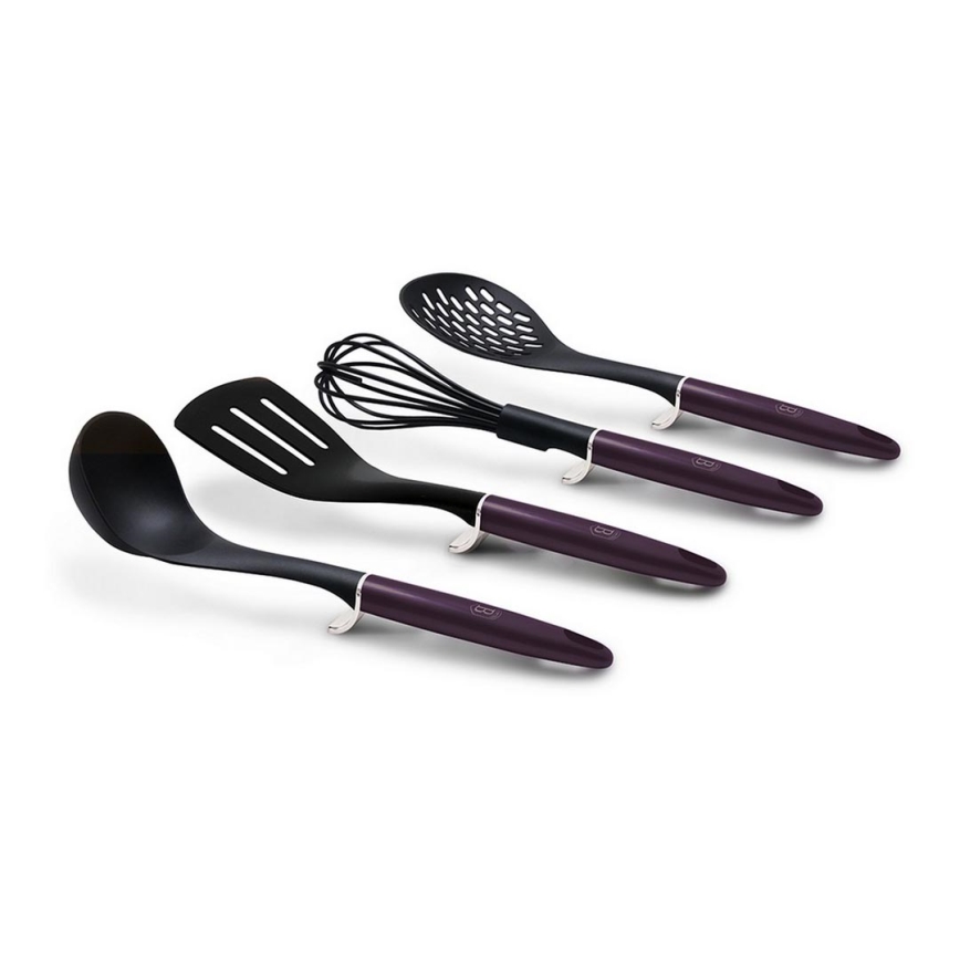 BerlingerHaus - Set di utensili da cucina 4 pezzi viola/nero