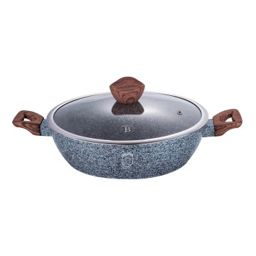 BerlingerHaus - Teglia con piano in marmo + coperchio 28 cm grigio/marrone