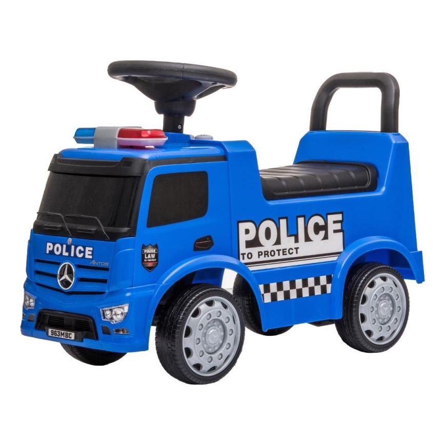 Bici a spinta Mercedes Auto della polizia 2xAA blu