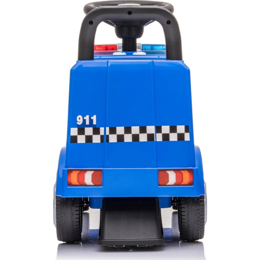 Bici a spinta Mercedes Auto della polizia 2xAA blu