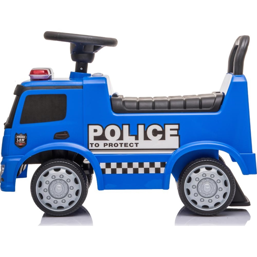 Bici a spinta Mercedes Auto della polizia 2xAA blu