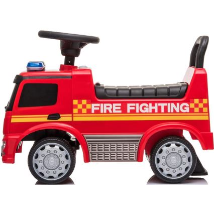 Bici a spinta Mercedes Camion dei pompieri 2xAA rosso