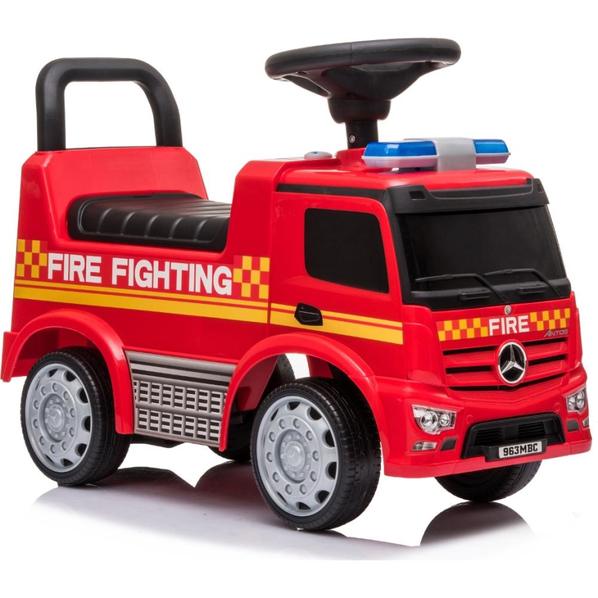 Bici a spinta Mercedes Camion dei pompieri 2xAA rosso