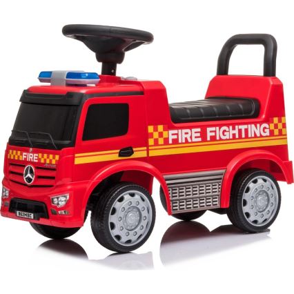 Bici a spinta Mercedes Camion dei pompieri 2xAA rosso