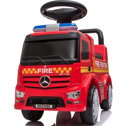 Bici a spinta Mercedes Camion dei pompieri 2xAA rosso