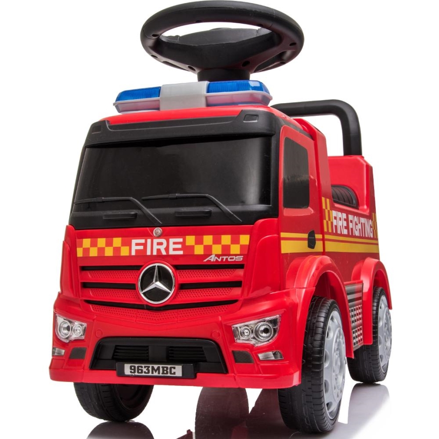 Bici a spinta Mercedes Camion dei pompieri 2xAA rosso