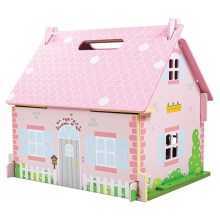Bigjigs Toys - Casa delle bambole in legno portatile