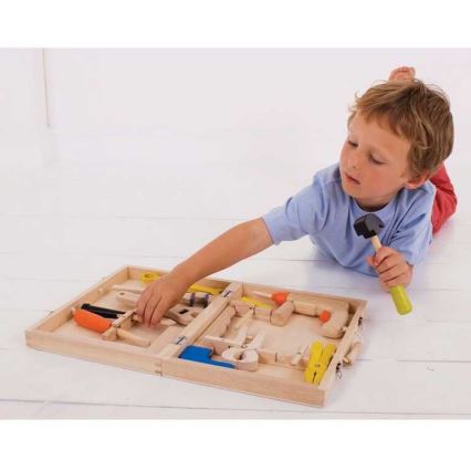 Bigjigs Toys - Valigetta in legno con strumenti