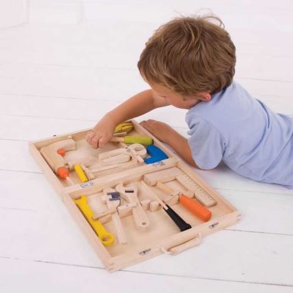 Bigjigs Toys - Valigetta in legno con strumenti