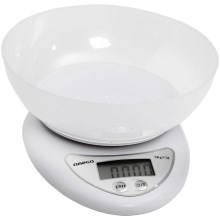 Bilancia da cucina digitale con un bowl 1xCR2032 bianco