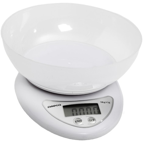 Bilancia da cucina digitale con un bowl 1xCR2032 bianco