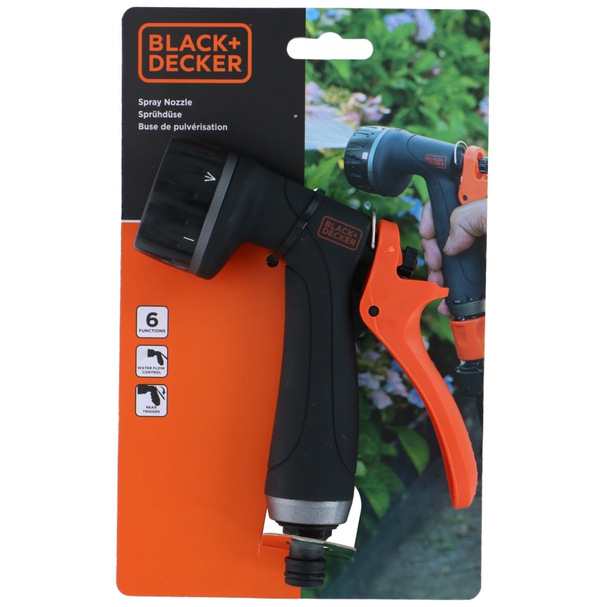 BLACK+DECKER - Pistola di irrigazione 6 funzioni