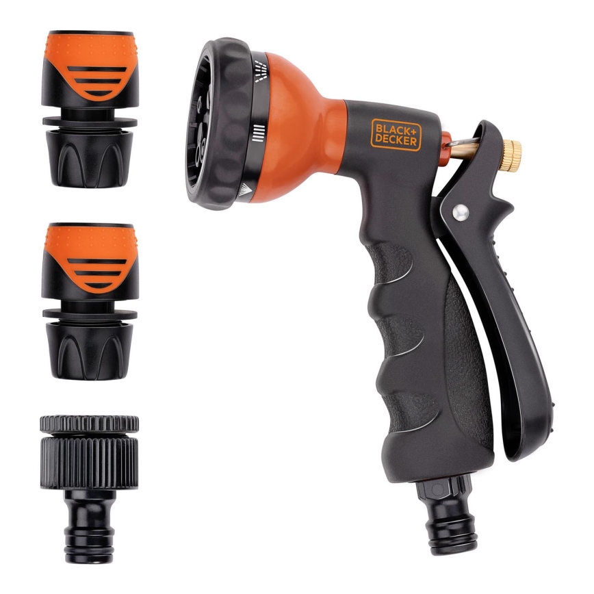 BLACK+DECKER - Pistola di irrigazione con 3 connettori