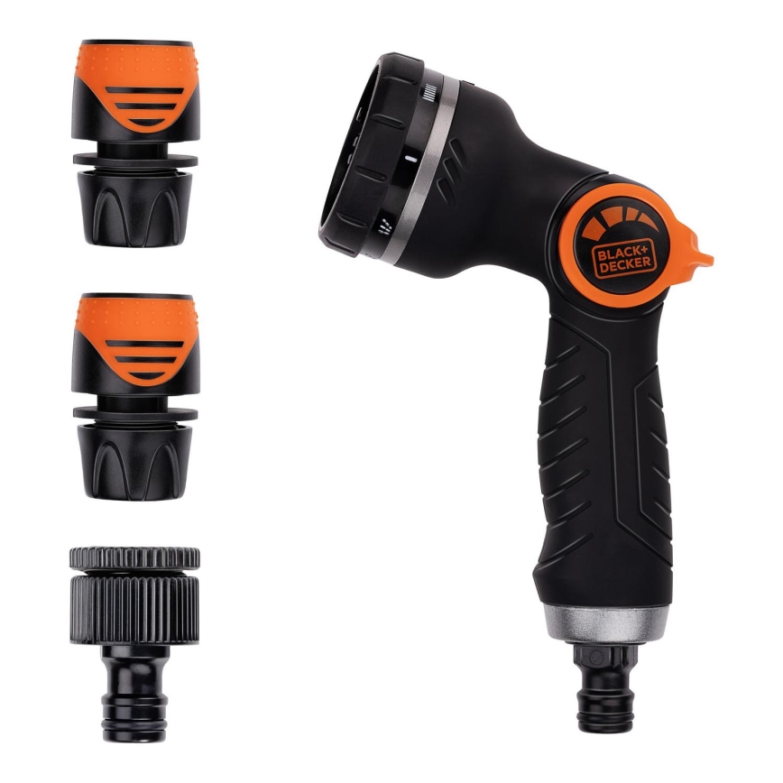 BLACK+DECKER - Pistola di irrigazione con 3 connettori