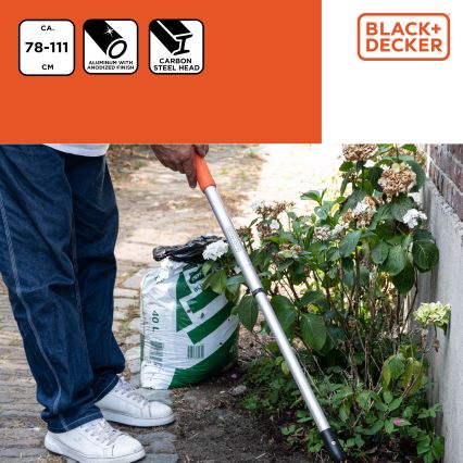 BLACK+DECKER - Telescopico rastrello 78-111 cm