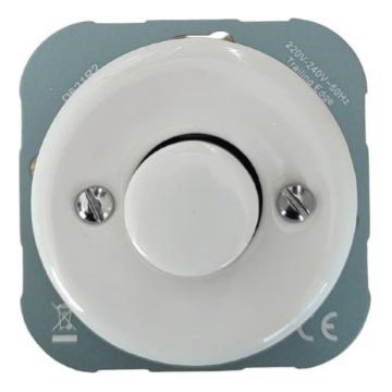Bohemia-Design - Dimmer retrò in porcellana senza cornice 250V/10A bianco