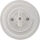 Bohemia-Design - Interruttore rotativo in porcellana, stile retrò, con cornice n. 5, bianco
