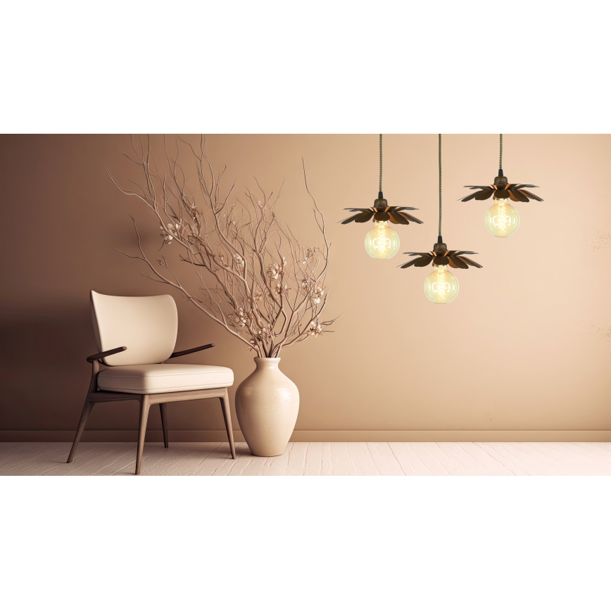 Bohemia-Design - Lampada a sospensione con cavo 1xE27/60W/230V bronzo