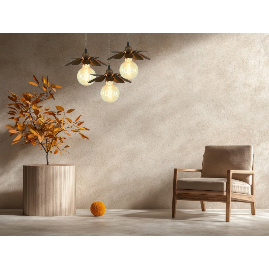 Bohemia-Design - Lampada a sospensione con cavo 1xE27/60W/230V bronzo