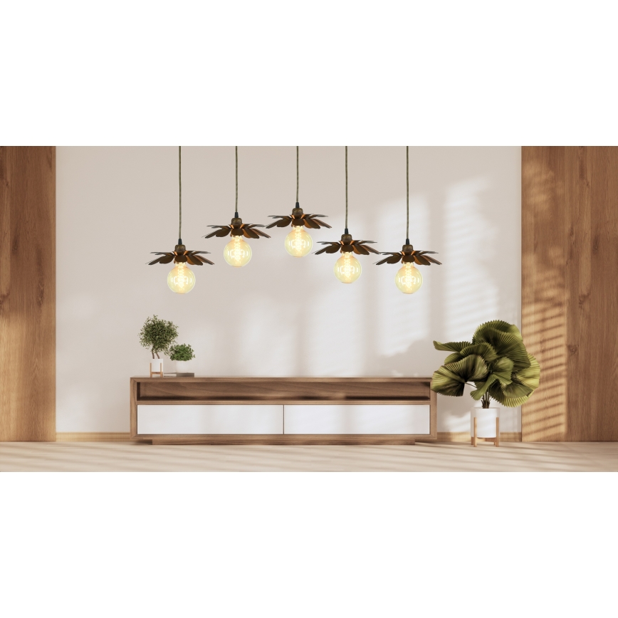 Bohemia-Design - Lampada a sospensione con cavo 1xE27/60W/230V bronzo