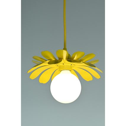Bohemia-Design - Lampada a sospensione con cavo 1xE27/60W/230V gialla