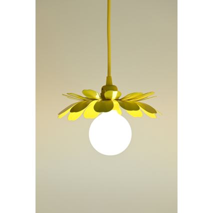 Bohemia-Design - Lampada a sospensione con cavo 1xE27/60W/230V gialla