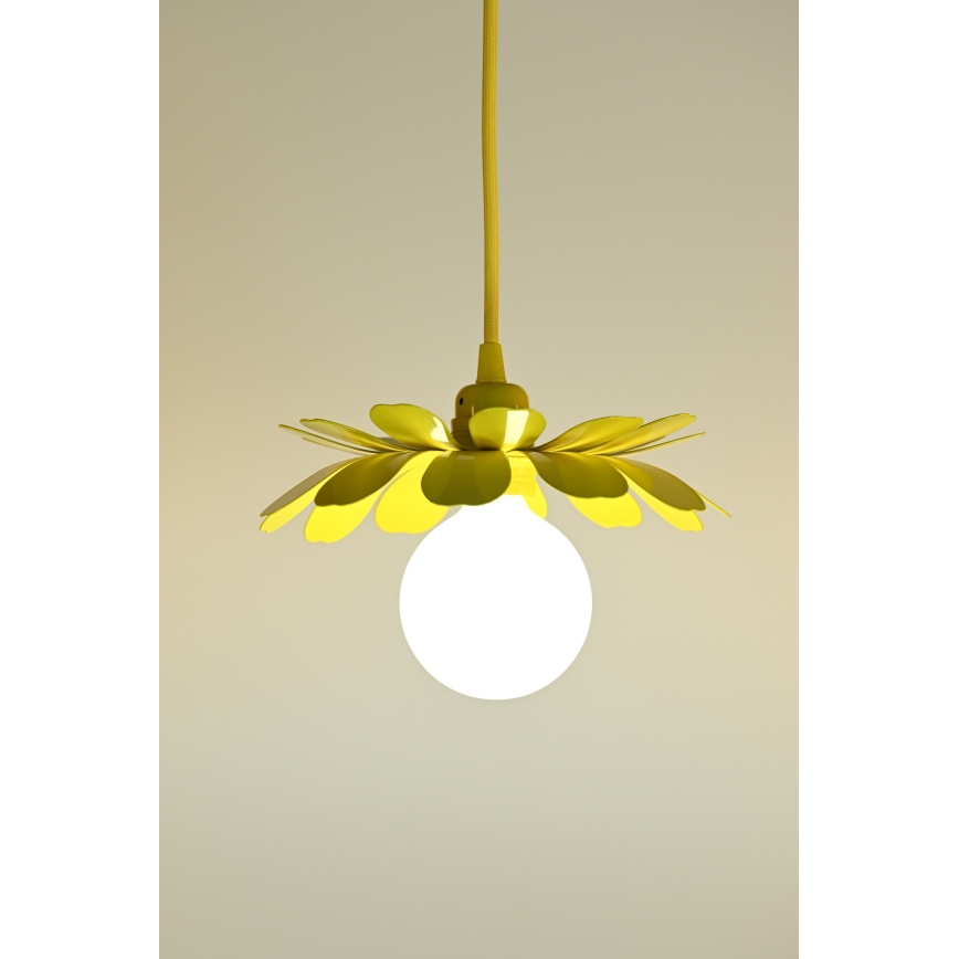 Bohemia-Design - Lampada a sospensione con cavo 1xE27/60W/230V gialla