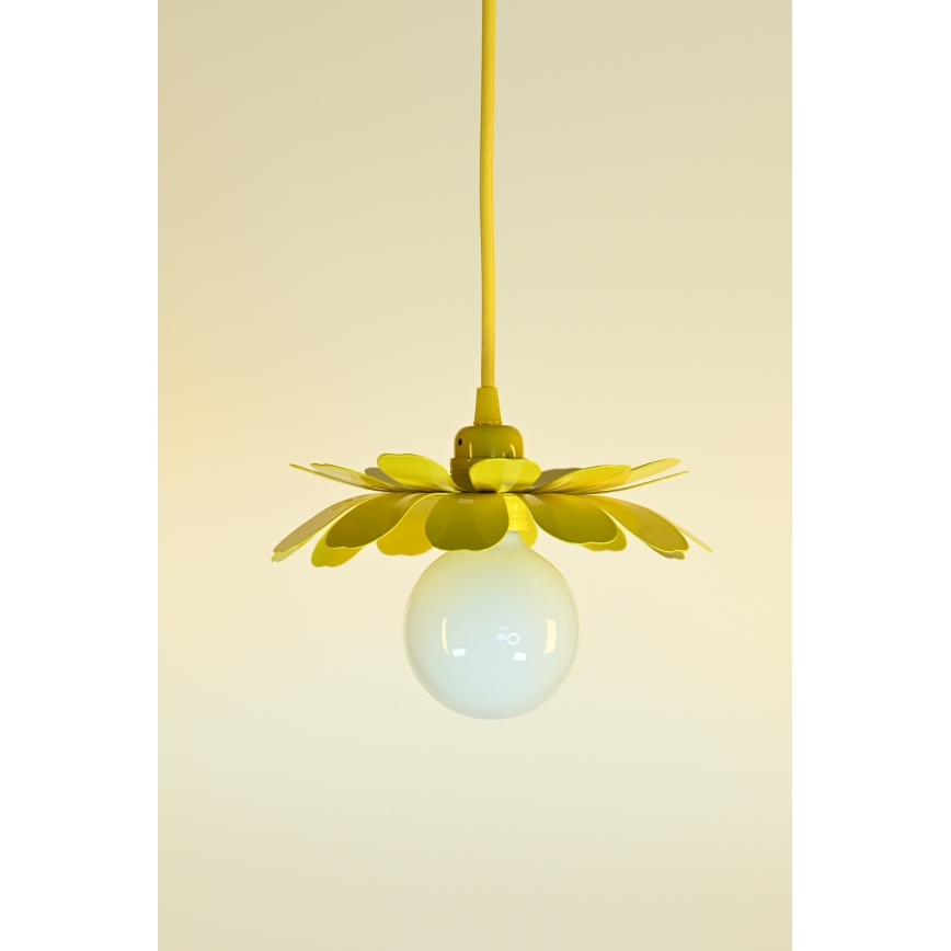 Bohemia-Design - Lampada a sospensione con cavo 1xE27/60W/230V gialla