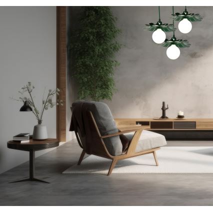 Bohemia-Design - Lampada a sospensione con cavo 1xE27/60W/230V verde