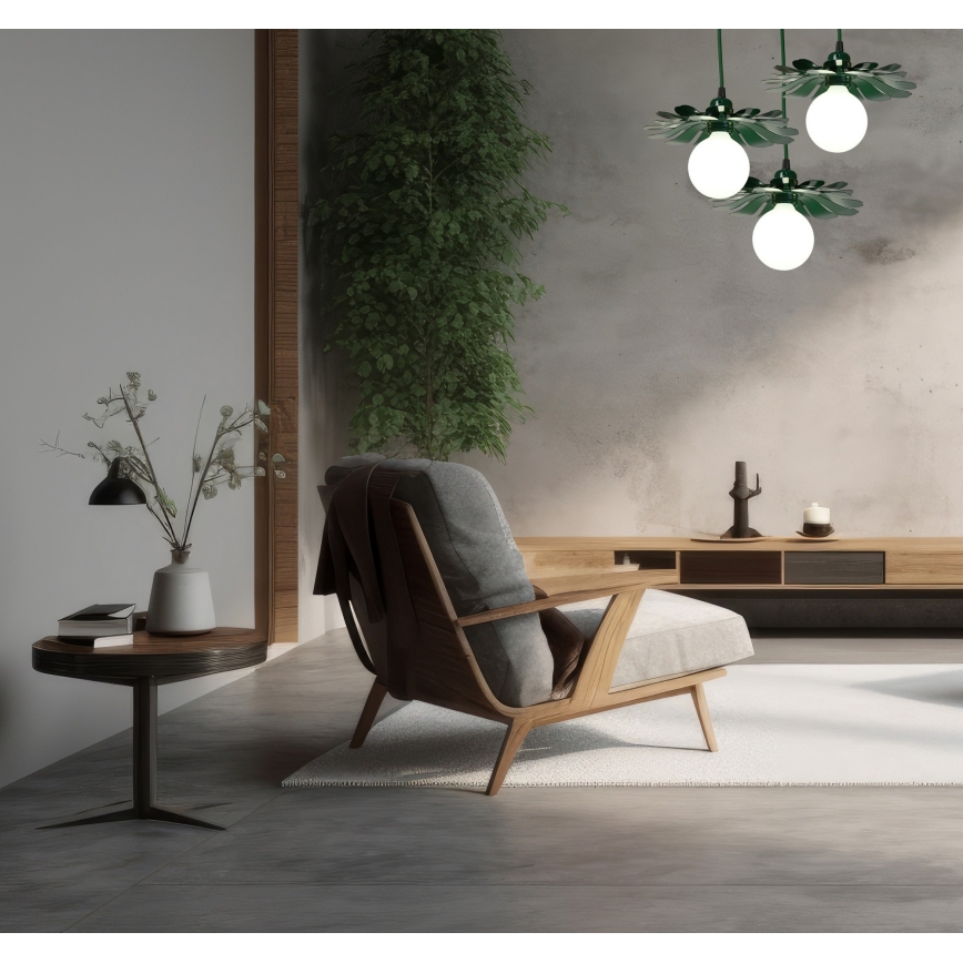 Bohemia-Design - Lampada a sospensione con cavo 1xE27/60W/230V verde