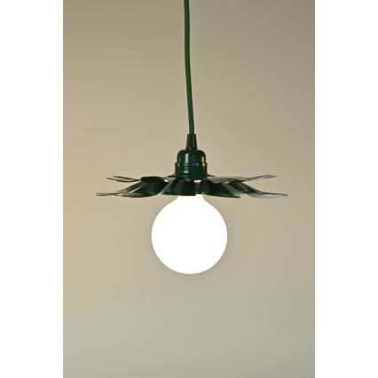 Bohemia-Design - Lampada a sospensione con cavo 1xE27/60W/230V verde