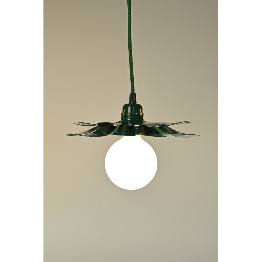 Bohemia-Design - Lampada a sospensione con cavo 1xE27/60W/230V verde