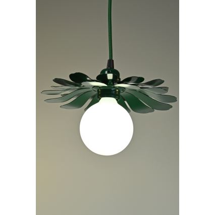 Bohemia-Design - Lampada a sospensione con cavo 1xE27/60W/230V verde