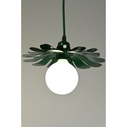 Bohemia-Design - Lampada a sospensione con cavo 1xE27/60W/230V verde