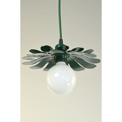 Bohemia-Design - Lampada a sospensione con cavo 1xE27/60W/230V verde