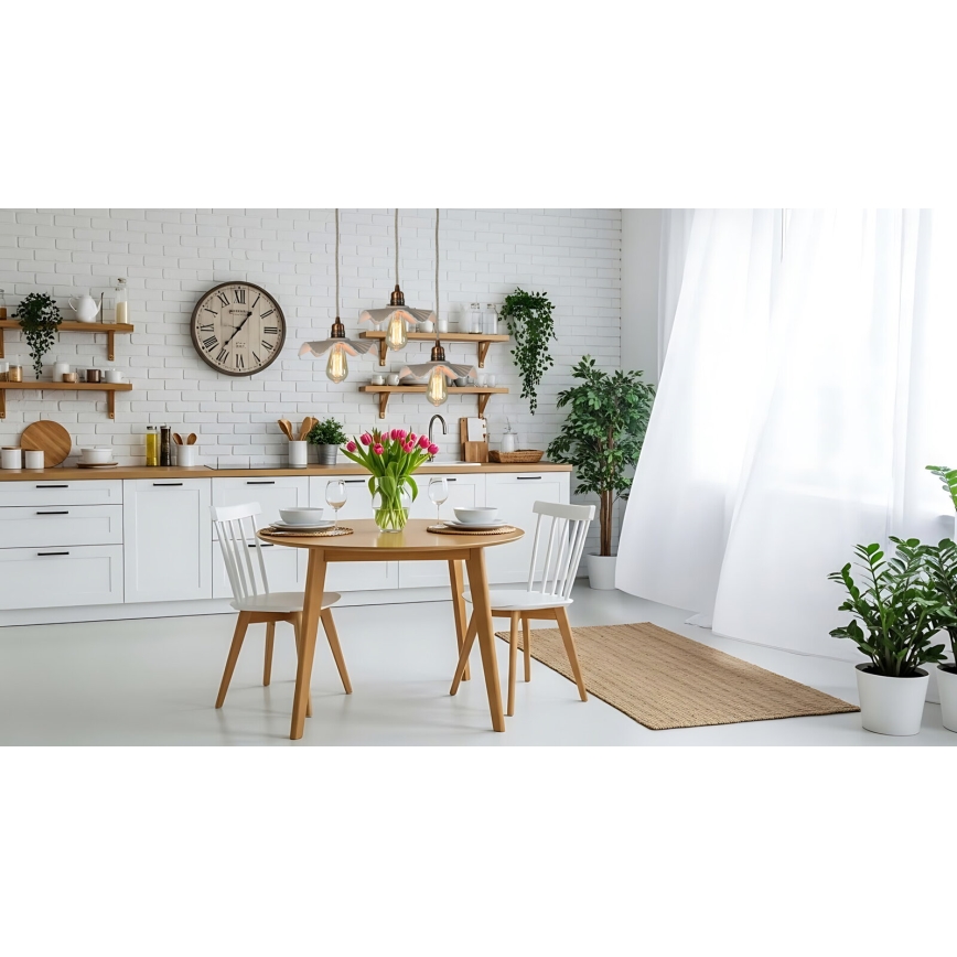 Bohemia-Design - Lampada a sospensione in porcellana con cavo 1xE27/60W/230V