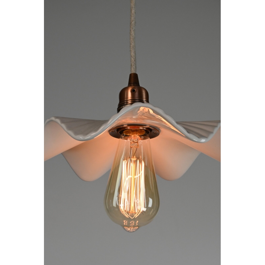 Bohemia-Design - Lampada a sospensione in porcellana con cavo 1xE27/60W/230V