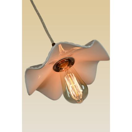 Bohemia-Design - Lampada a sospensione in porcellana con cavo 1xE27/60W/230V
