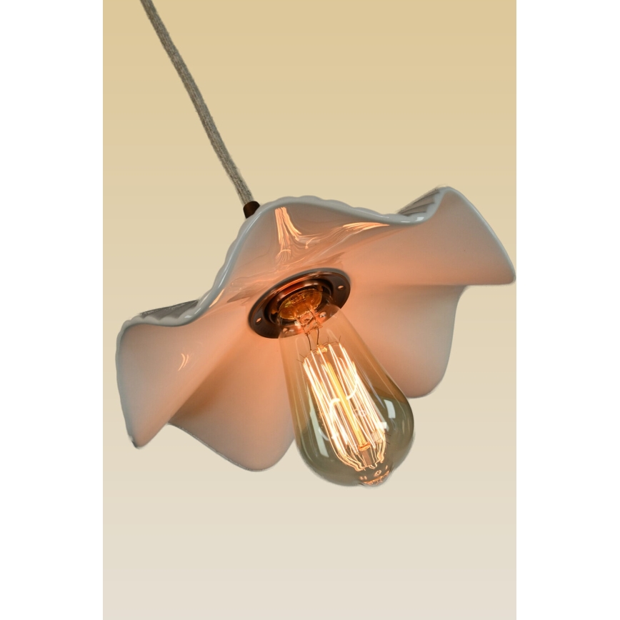 Bohemia-Design - Lampada a sospensione in porcellana con cavo 1xE27/60W/230V