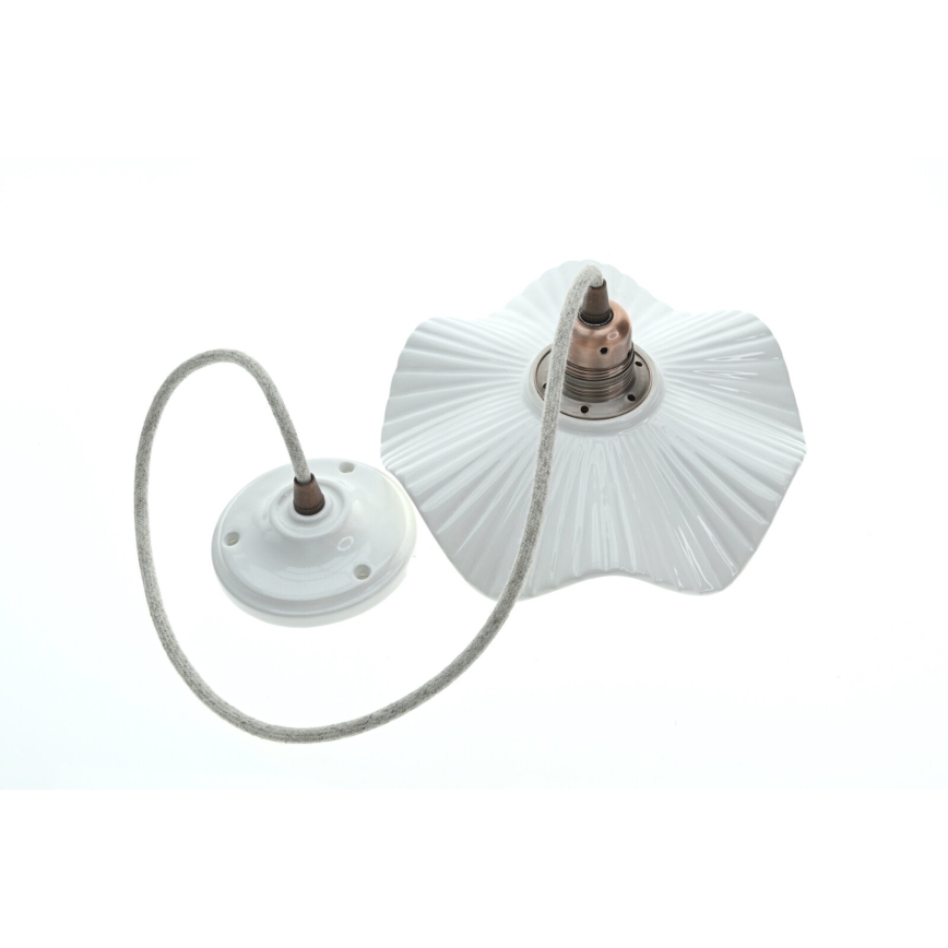Bohemia-Design - Lampada a sospensione in porcellana con cavo 1xE27/60W/230V