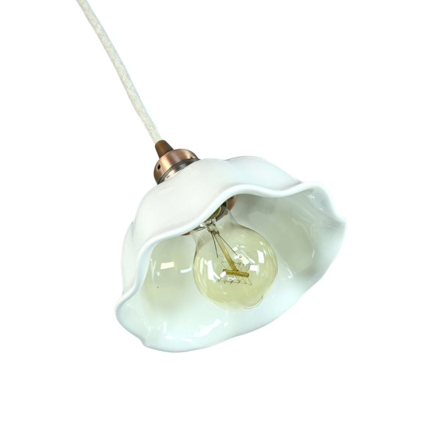 Bohemia-Design - Lampada a sospensione in porcellana con cavo, 1xE27/60W/230V